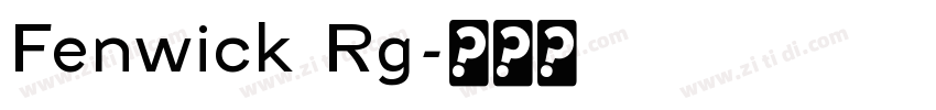 Fenwick Rg字体转换